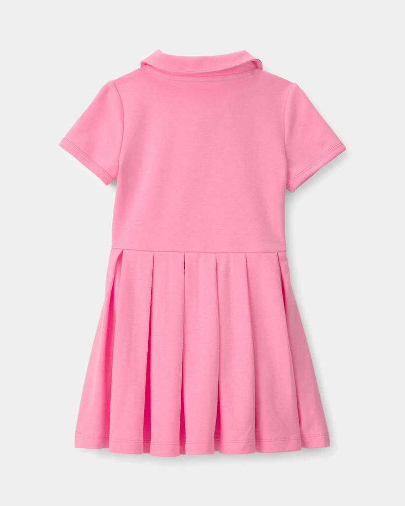 Toddler Girl Pleated Tennis Dress - Pink