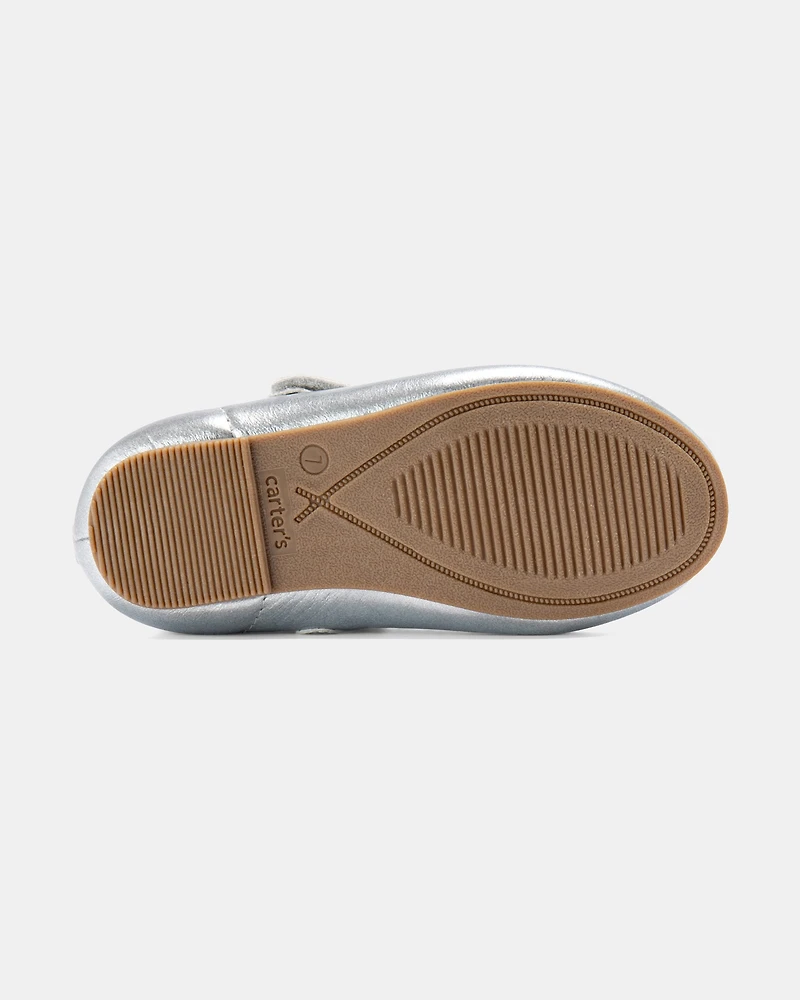 Toddler Girl Dress Shoes - Silver