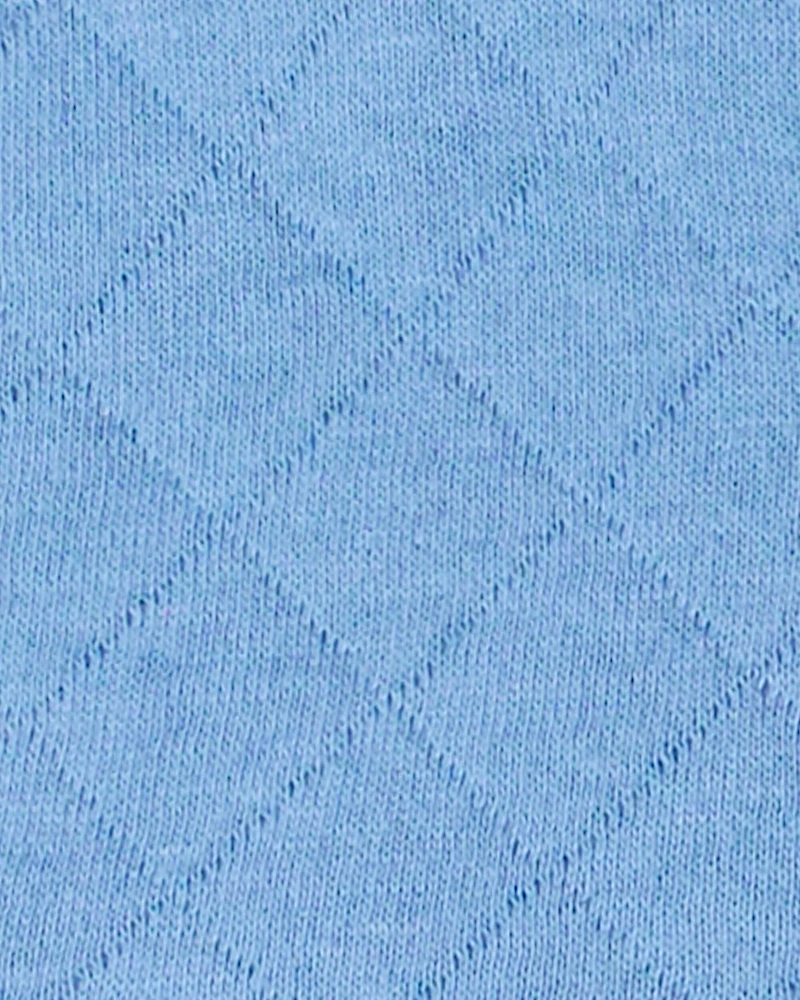 Baby Girl 3-Piece Floral Sleeveless Tee & Pant Set - Blue