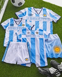 Girls Umbro Argentina Active Skort - Light Blue/White