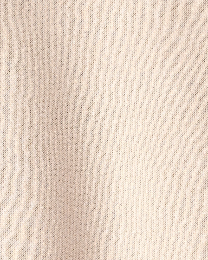 Toddler Boy Solid Fleece Long-Sleeve Sweatshirt - Khaki