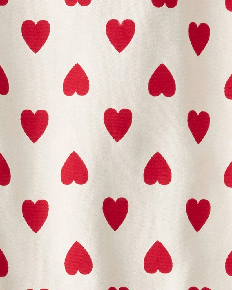 Toddler Girl 2-Piece Set Made with Organic Cotton Forever Hearts Print