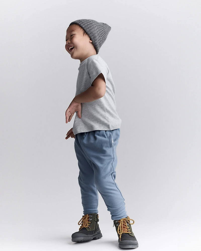 Toddler Short-Sleeve Relaxed Graphic Tee - Heather Grey