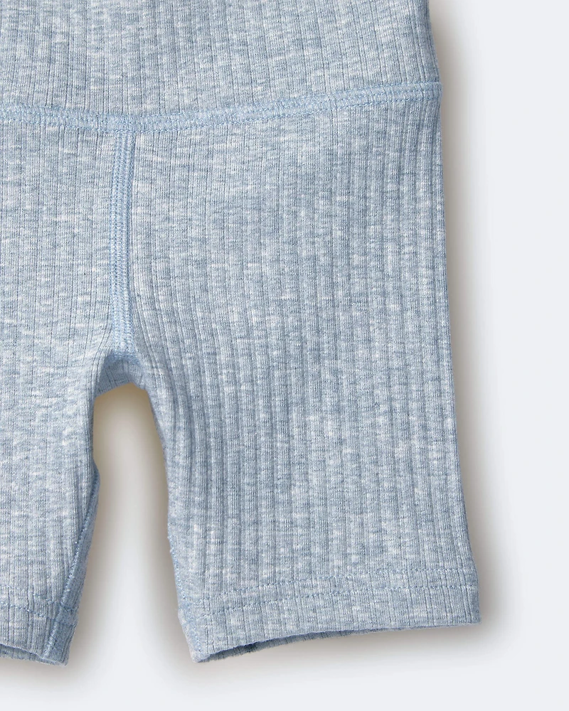 Toddler Girl Brooklyn Bike Shorts - Heather Grey