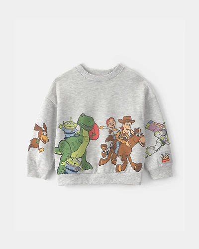 Toddler Boy Pixar© Toy Story French Terry Long-Sleeve Pullover Sweatshirt - Grey