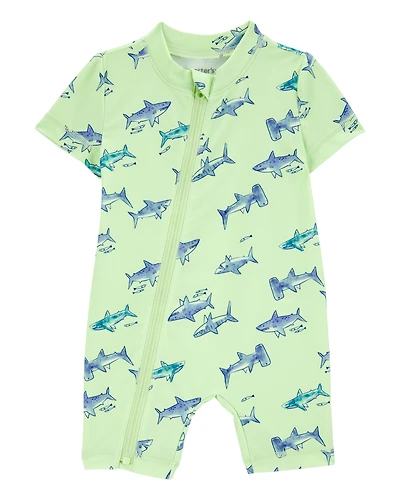 Baby Boy Shark Rashguard - Green