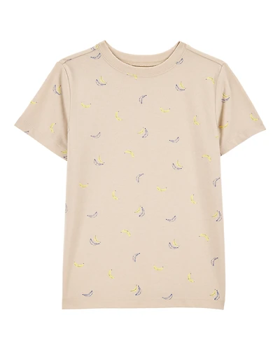 Boys Banana Print Short-Sleeve Tee - Brown