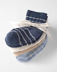 Baby 4-Pack Ankle Socks Stripes Made with Organic Cotton
