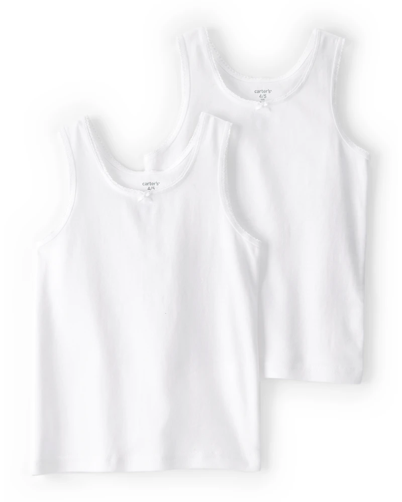 Girls 2-Pack Cotton Tanks