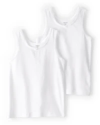 Girls 2-Pack Cotton Tanks
