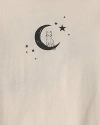 Girls 'Ghosted' Halloween Long-Sleeve Graphic Tee - Cream