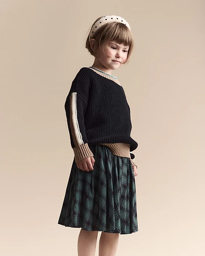 Toddler Girl Avenue Twirl™ Midi Skirt Plaid - Green/Black