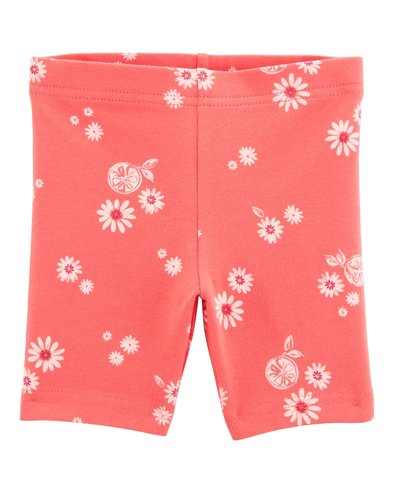 Toddler Girl Floral Bike Shorts