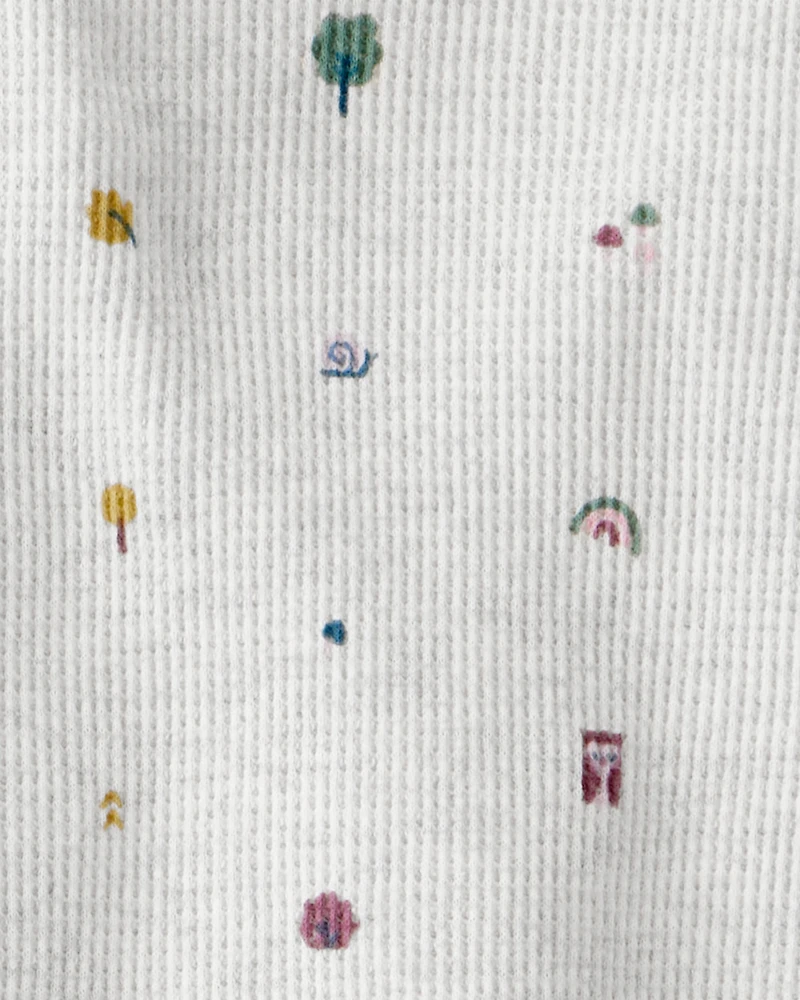 Baby 2-Piece Organic Cotton Waffle Knit Set Icon Print