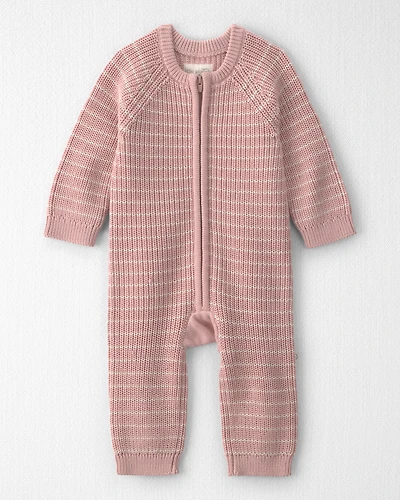 Baby Girl Organic Cotton Sweater Knit Jumpsuit
