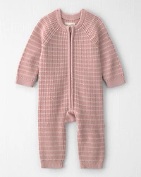 Baby Girl Organic Cotton Sweater Knit Jumpsuit