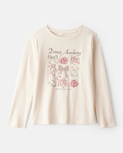 Girls Dance Academy Long-Sleeve Graphic Tee - Cream