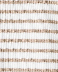 Girls Striped Button-Down Short-Sleeve Tee