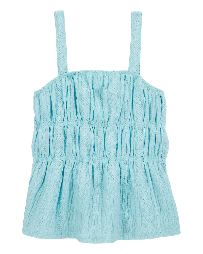Kid Ruched Textured Tank