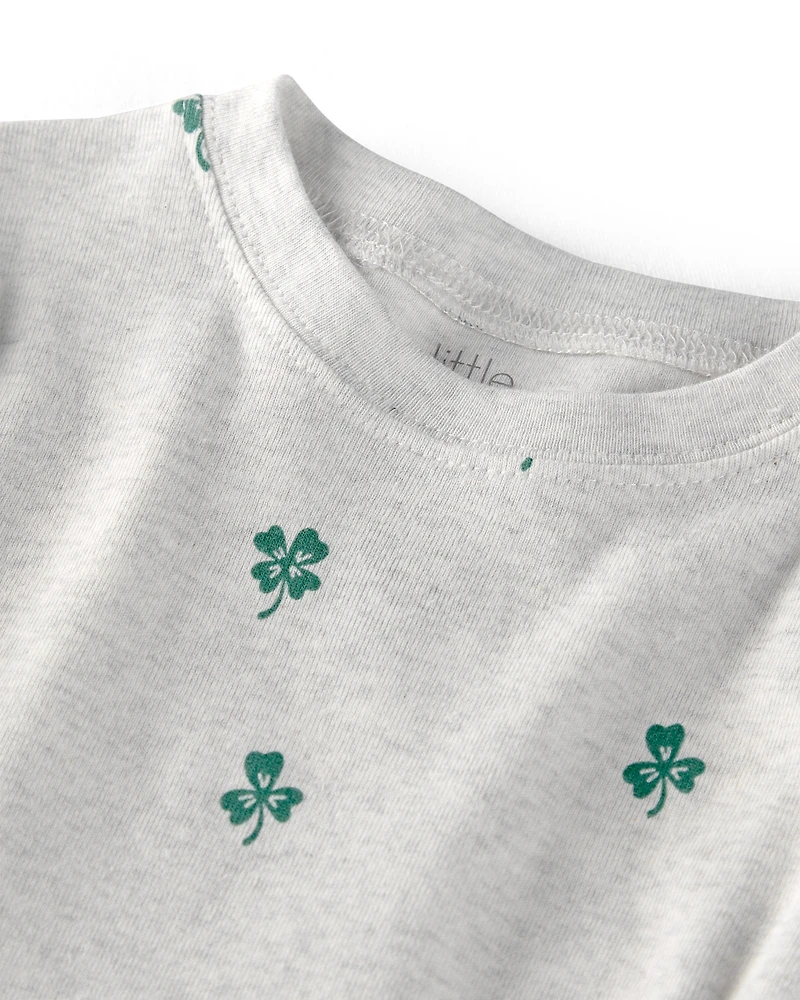 Toddler Organic Cotton Pyjamas Lucky Clovers Print