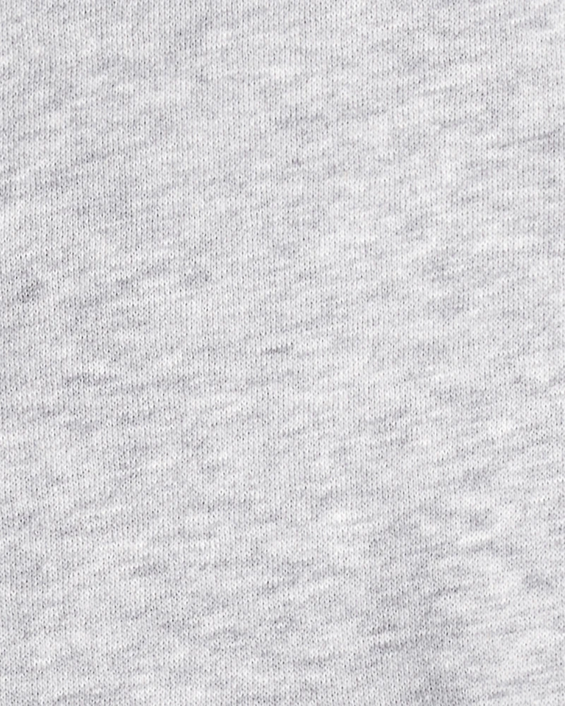 Toddler Boy Solid Fleece Long-Sleeve Zip Hoodie - Grey