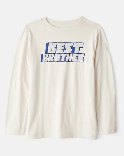 Boys Best Brother Long-Sleeve Graphic Tee - White