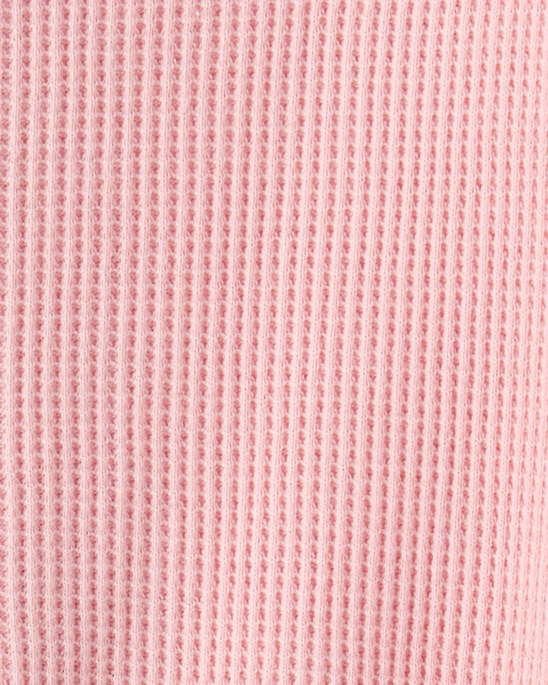 Baby Girl Cotton Long-Sleeve  2-Way Zip Sleeper - Pink