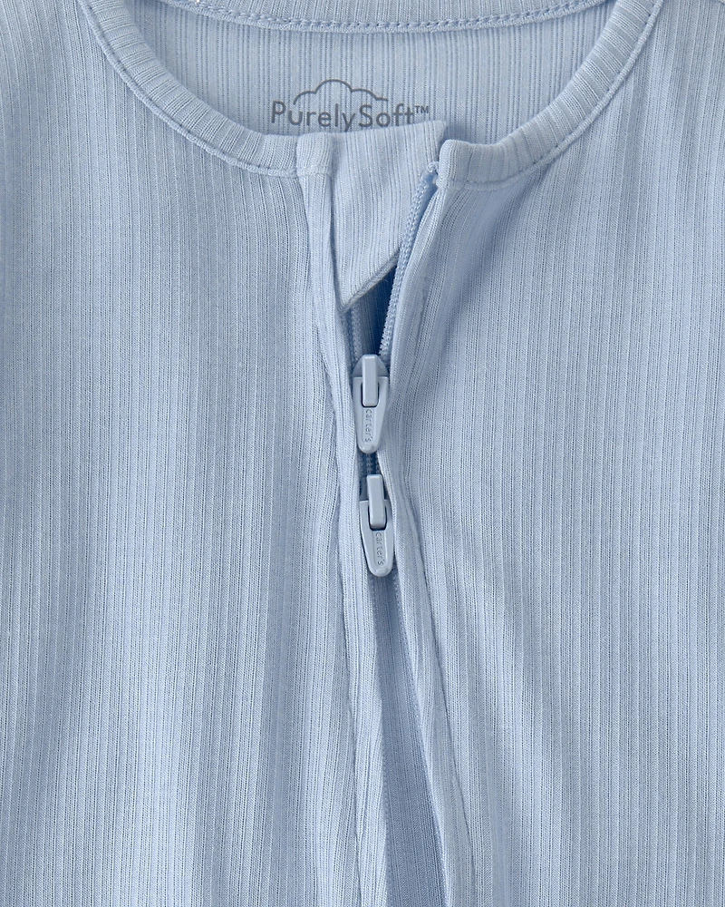 Baby Boy 2-Way Zip PurelySoft Sleeper - Blue