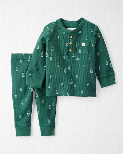 Baby 2-Piece Christmas Tree Print Set Made with Organic Cotton