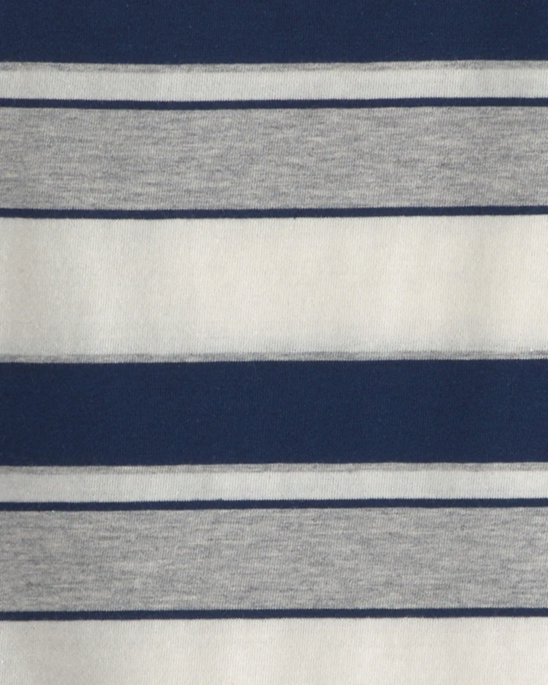 Toddler Boy Striped Short-Sleeve T-Shirt - Blue/Grey