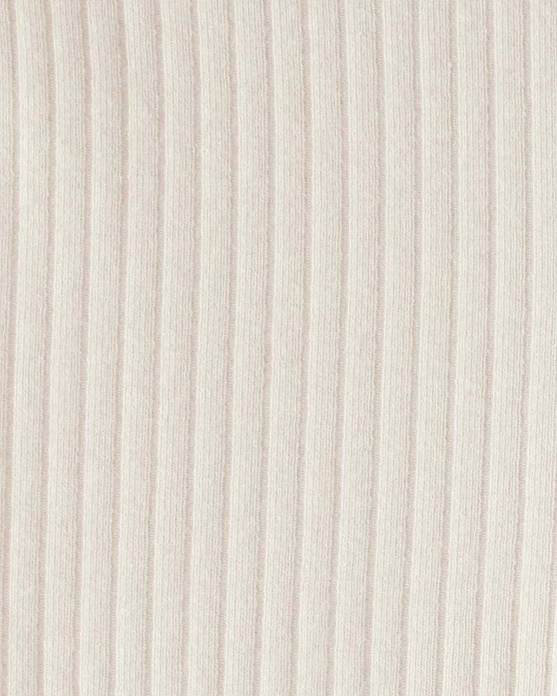 Toddler Girl Rib Pull-On Stretch Flare Leggings - Cream