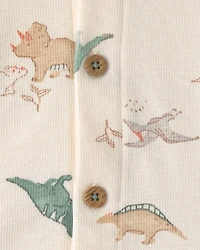 Baby Boy 3-Piece Dinosaur Layering Set - Green/Cream