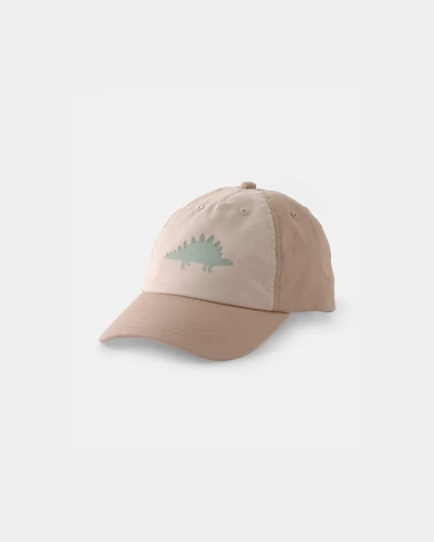 Toddler Boy Dinosaur Baseball Hat - Tan