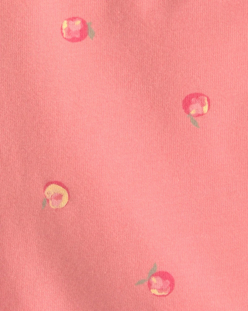 Toddler Girl Peach Bike Shorts - Coral