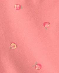 Toddler Girl Peach Bike Shorts - Coral