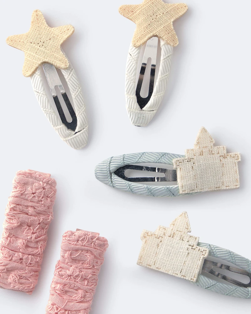 Toddler Girl 6-Pack Sandcastle Hair Clips