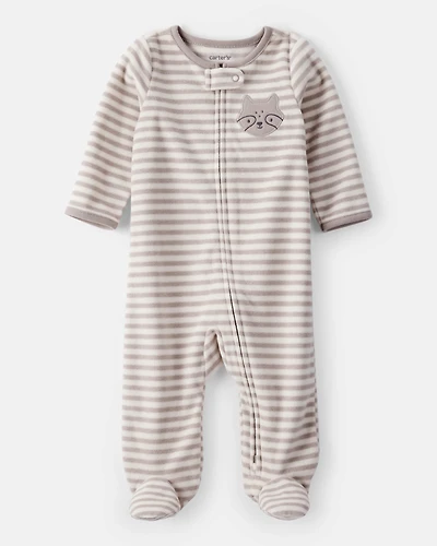 Baby Boy Fox Striped Loose Fit Long-Sleeve Sleeper - Brown