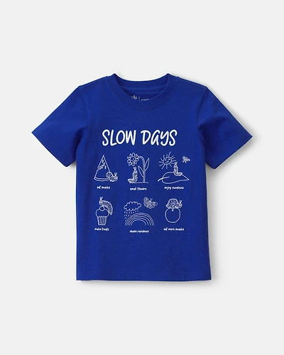 Toddler Boy Slow Days Graphic Tee - Blue