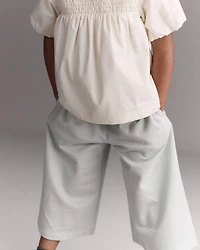 Toddler Girl Wide-Leg Drape Pant - Light Blue