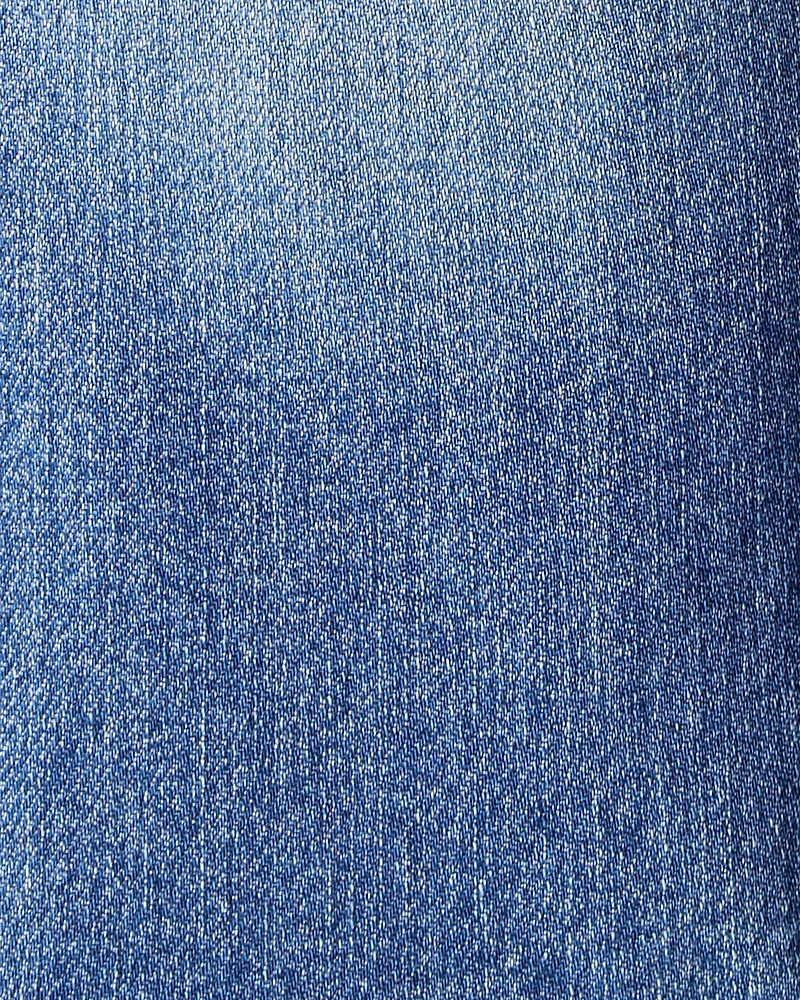 Baby Girl Heart Pocket Barrel Jeans - Blue