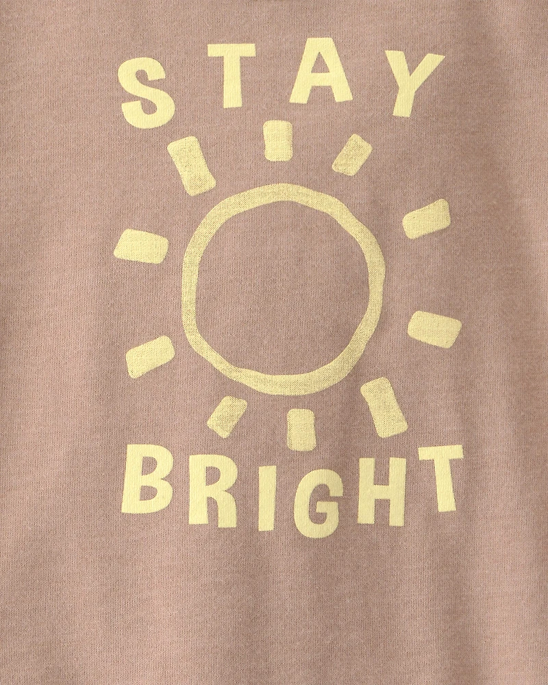 Baby Boy 2-Piece 'Stay Bright' Top & Short Set - Brown