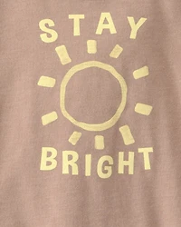 Baby Boy 2-Piece 'Stay Bright' Top & Short Set - Brown