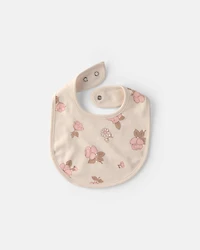 Baby Girl 3-Pack Floral Bibs - Pink/Ivory