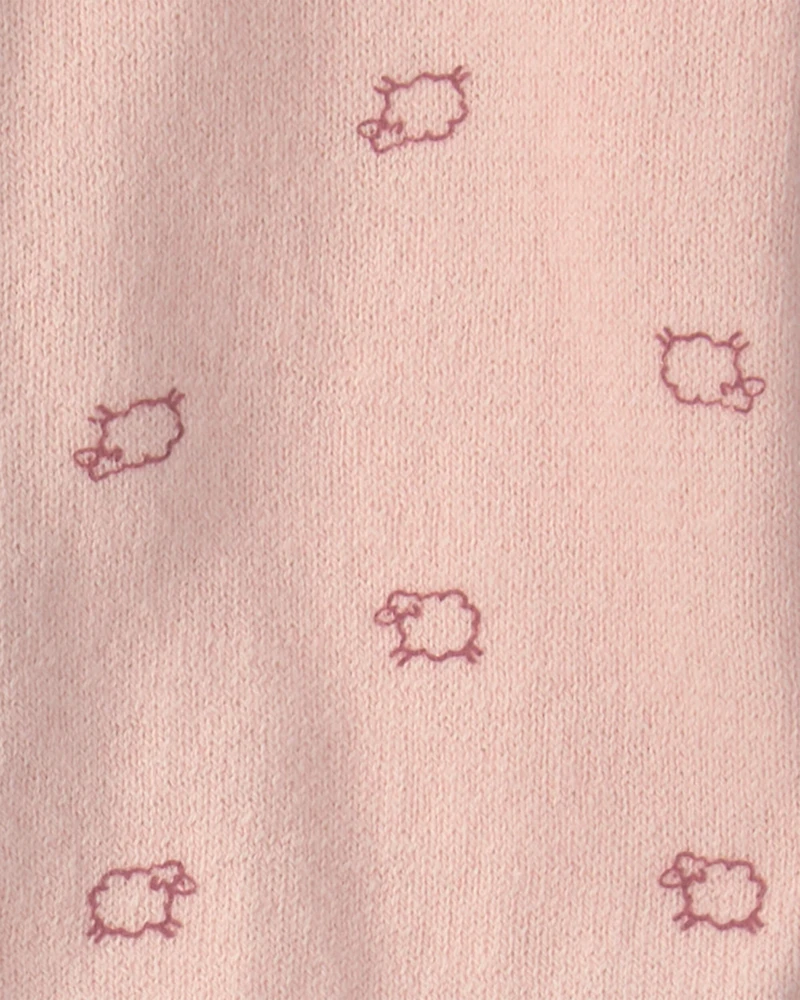 Baby Girl 2-Piece Sheep Long-Sleeve Top & Pant Set - Pink
