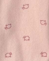 Baby Girl 2-Piece Sheep Long-Sleeve Top & Pant Set - Pink