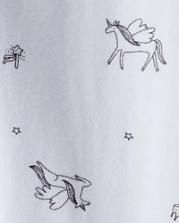 Baby Girl Printed Cotton Pull-On Stretch Leggings - Blue