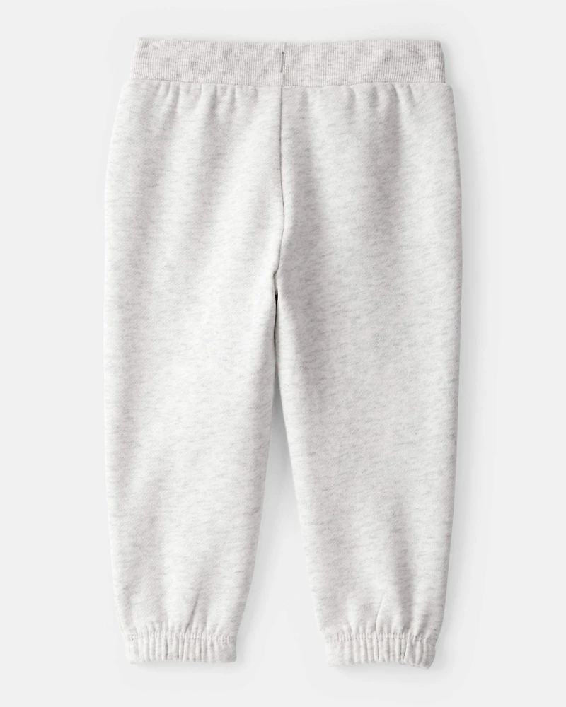 Baby Girl Cotton Joggers - Grey