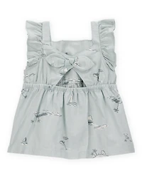 Baby 2-Piece Flutter Tank & Pull-On Short Set - Blue/White