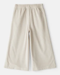 Toddler Girl Ribbed Flare Pants - Tan