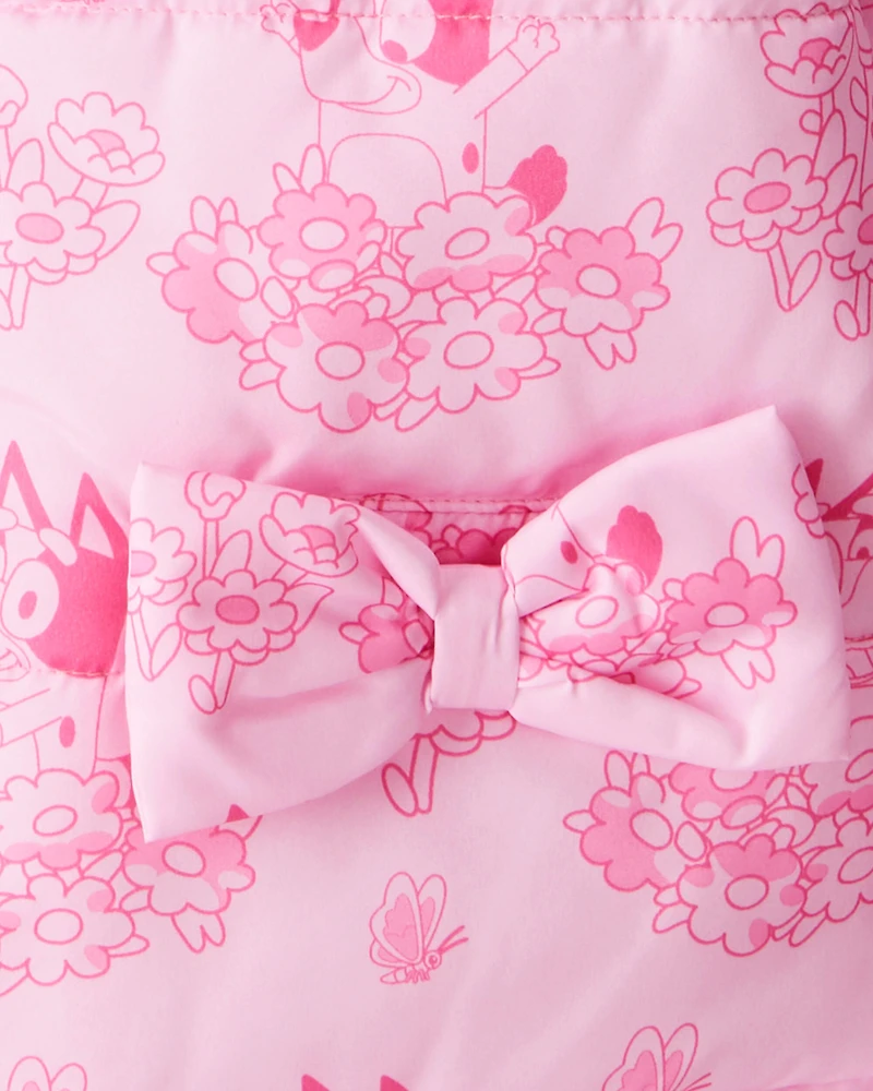 Toddler Girl Bluey™ Hooded Heavyweight Winter Jacket - Pink